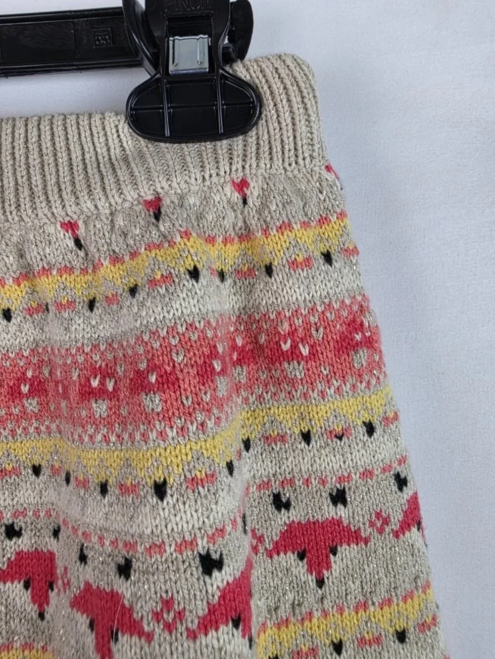Cynthia Rowley Girl's 3 Piece Outfit Sz Medium 7-8 Gold Sweater Skirt Fox Purse